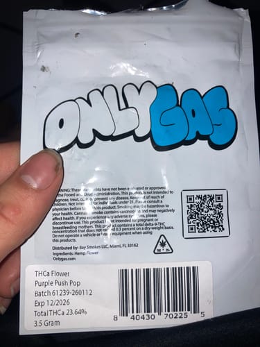 Customer photo review of Purple Push Pop -THCa Flower