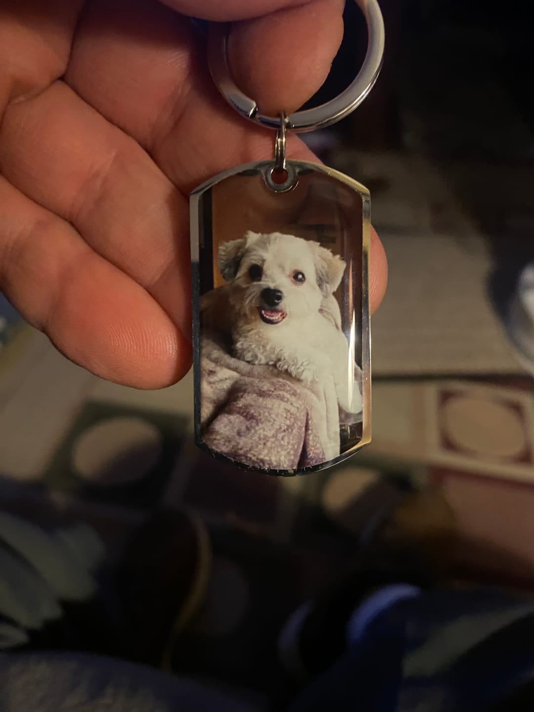 Customer photo review of Personalized Pet Keychain