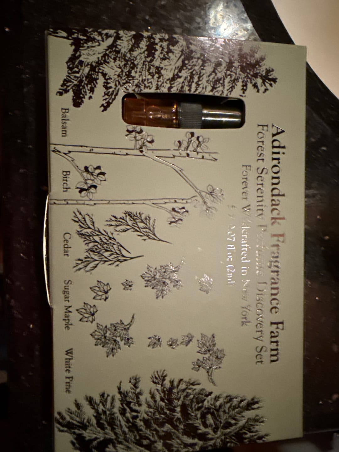 Customer photo review of Forest Serenity Perfume Discovery Set 0.07oz X 5