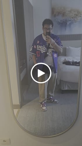 Customer video review of Twice LA Tokyo Series Baseball Jersey // Blue