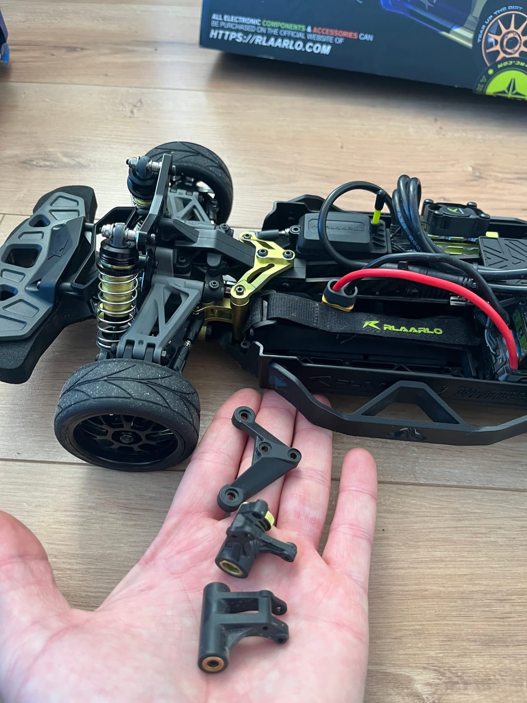 Customer photo review of Aluminum Upper Steering Saver Fixed Part For RZ001 and 1/10 Rally Car