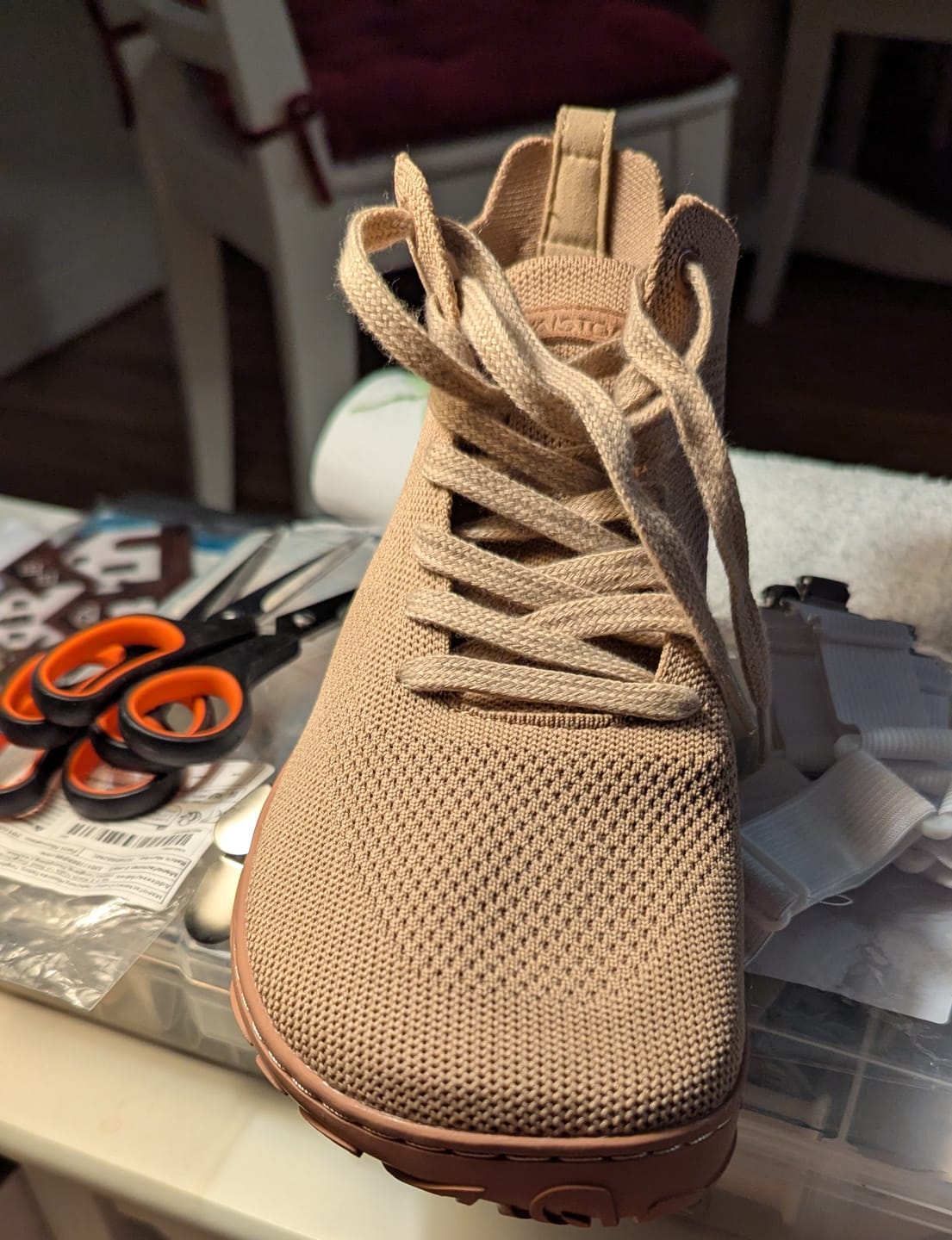 Customer photo review of Vaistoa Iloa Mid korkeavartiset paljasjalkatennarit