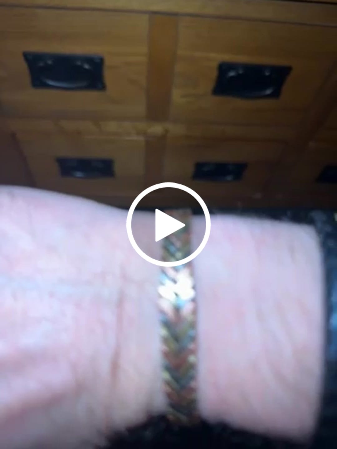 Customer video review of Buddha Stones Vintage Magnetic Copper Adjustable Cuff Bracelet Bangle