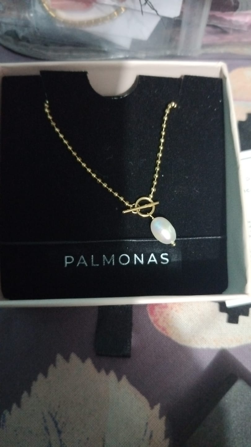 Customer photo review of Dainty Beaded Pearl Chain