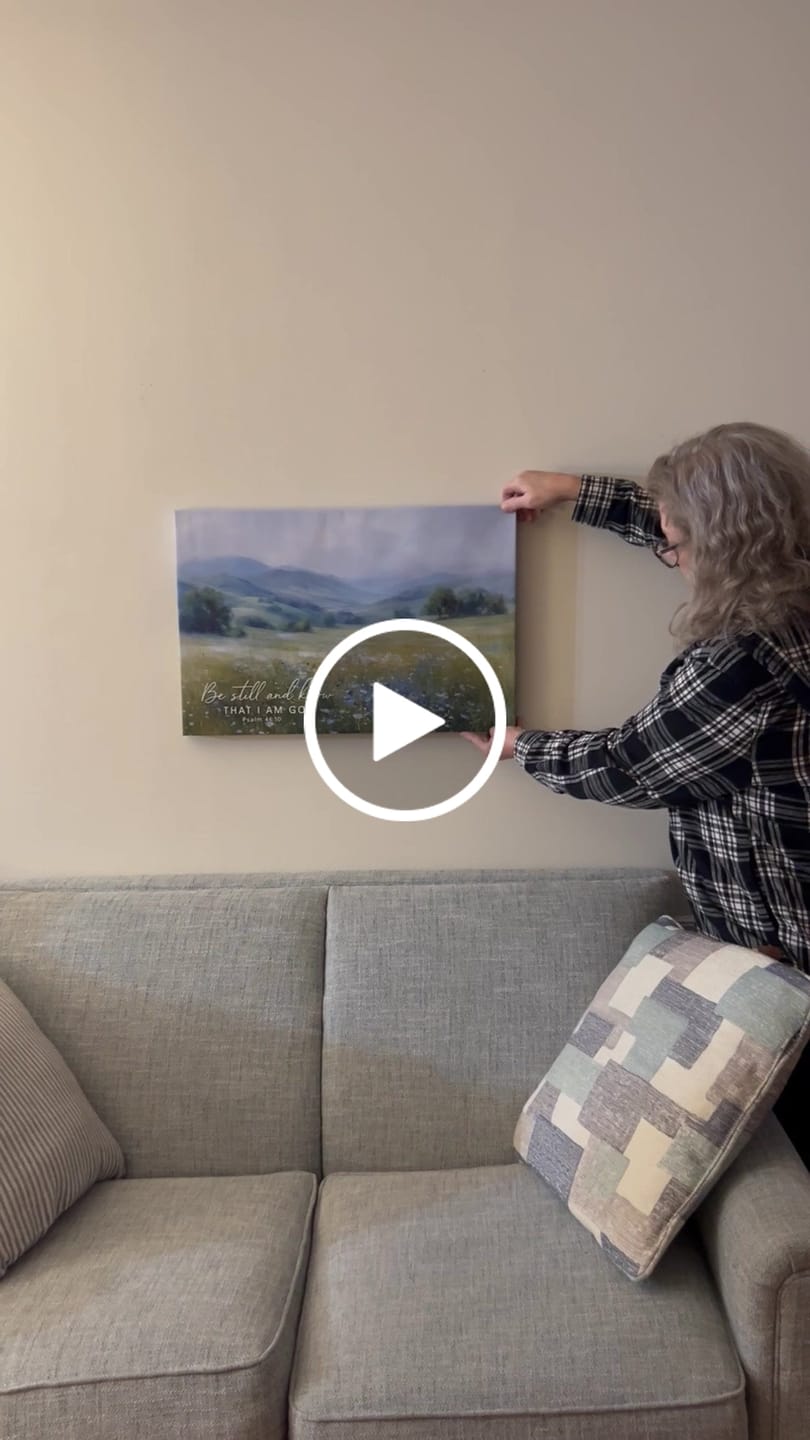 Customer video review of Be Still And Know That I Am God Psalm 46:10 Wall Art Canvas Print