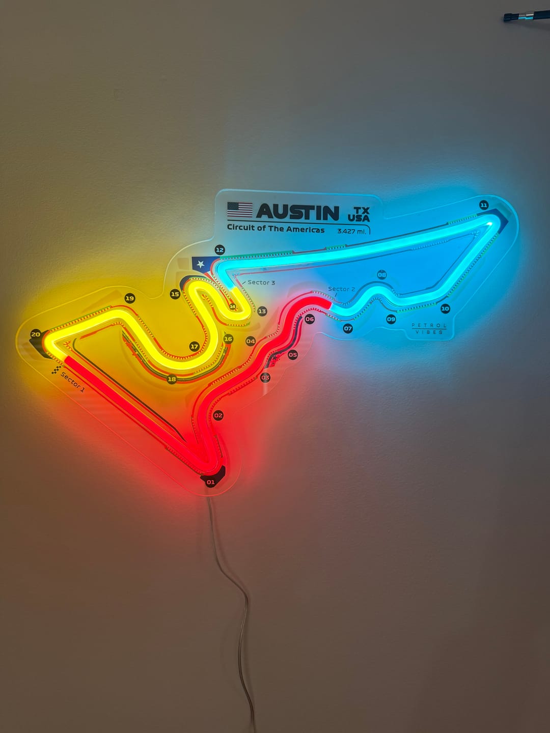 Customer photo review of Circuit Of America COTA Neon Race Track
