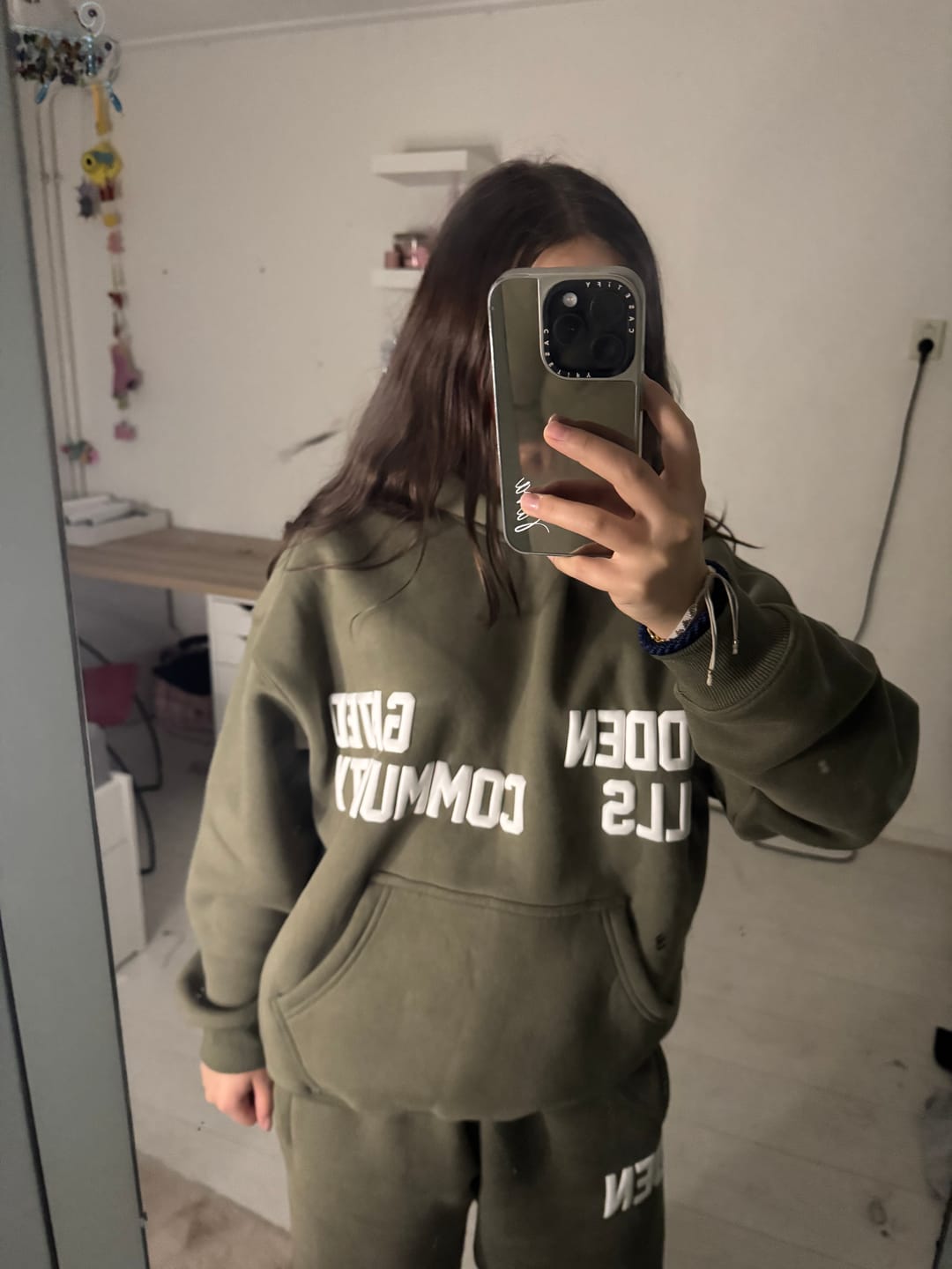 Customer photo review of GATED COMMUNITY HOODIE SAGE