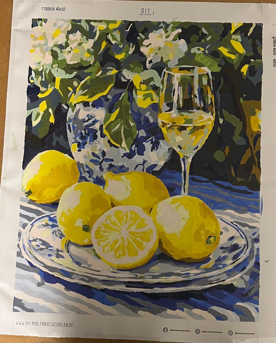 Customer photo review of Malen nach Zahlen - Zitrone und Wein