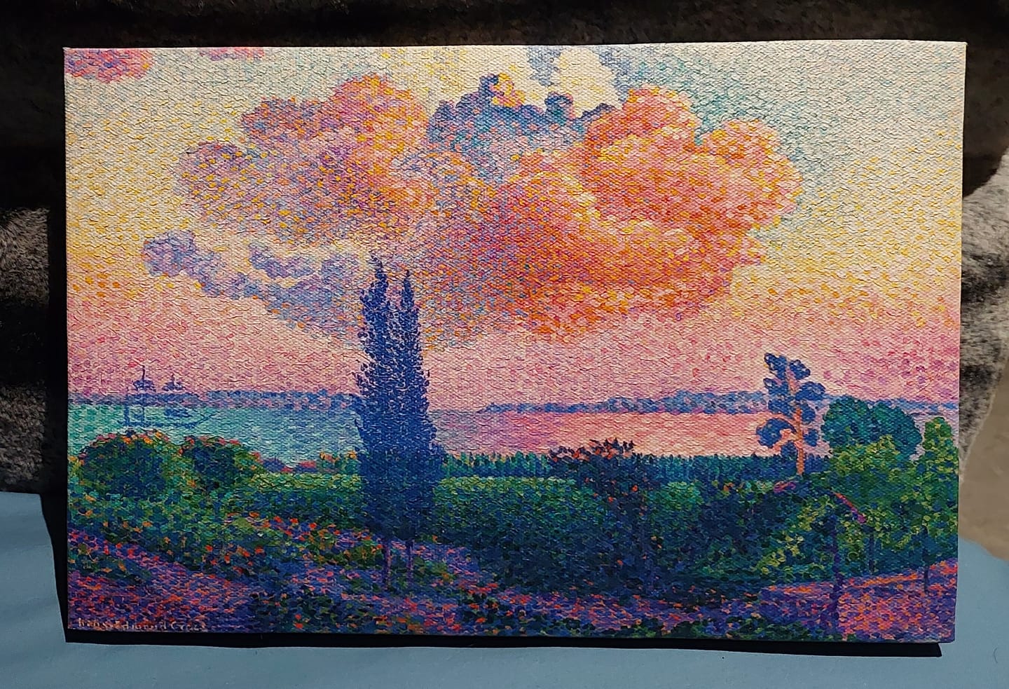 Customer photo review of The Pink Cloud (1896) by Henri Edmond Cross