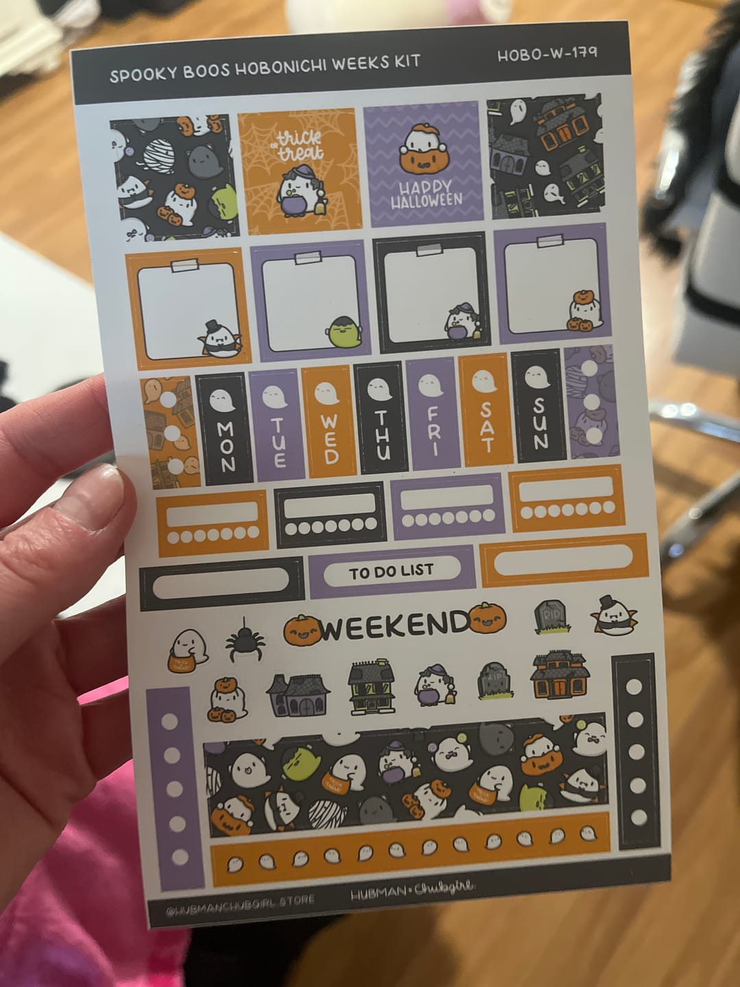 Customer photo review of Spooky Boos Theme Hobonichi Weeks Kit