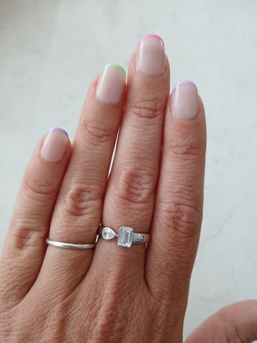 Customer photo review of Cubic Zirconia Dress Ring in Sterling Silver