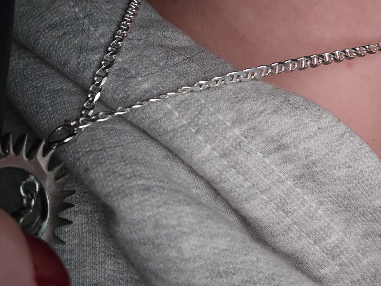 Customer photo review of 3MM STERLING SILVER MARINER CHAIN