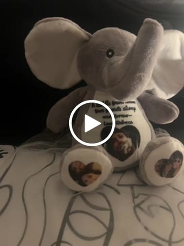Customer video review of A Cuddle from Heaven Personalised Photo Teddy Bear