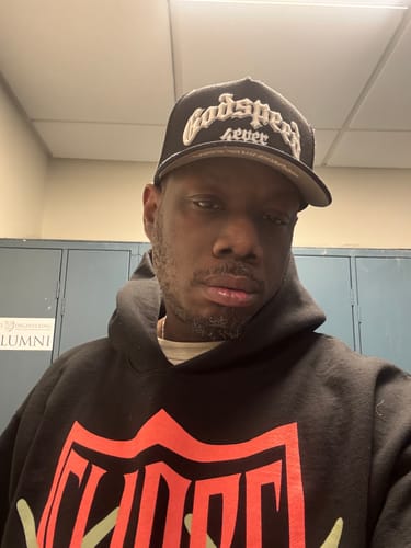 Customer photo review of Godspeed Forever Trucker Hat Black/White