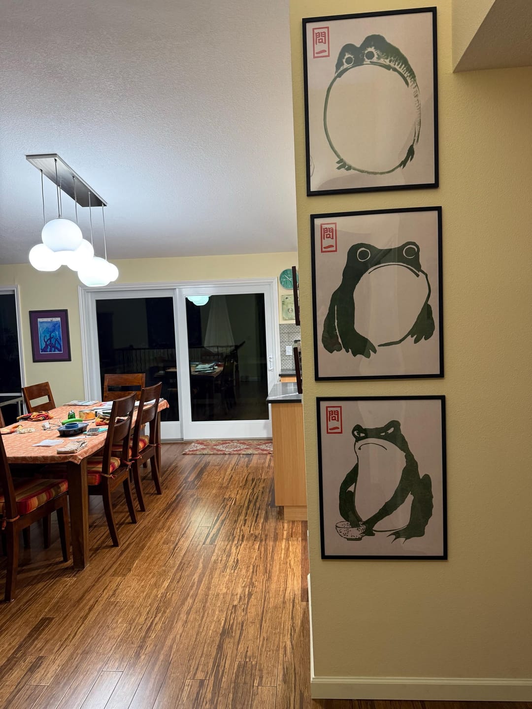 Customer photo review of Japanese Matsumoto Hoji Frog Wall Art Print Set