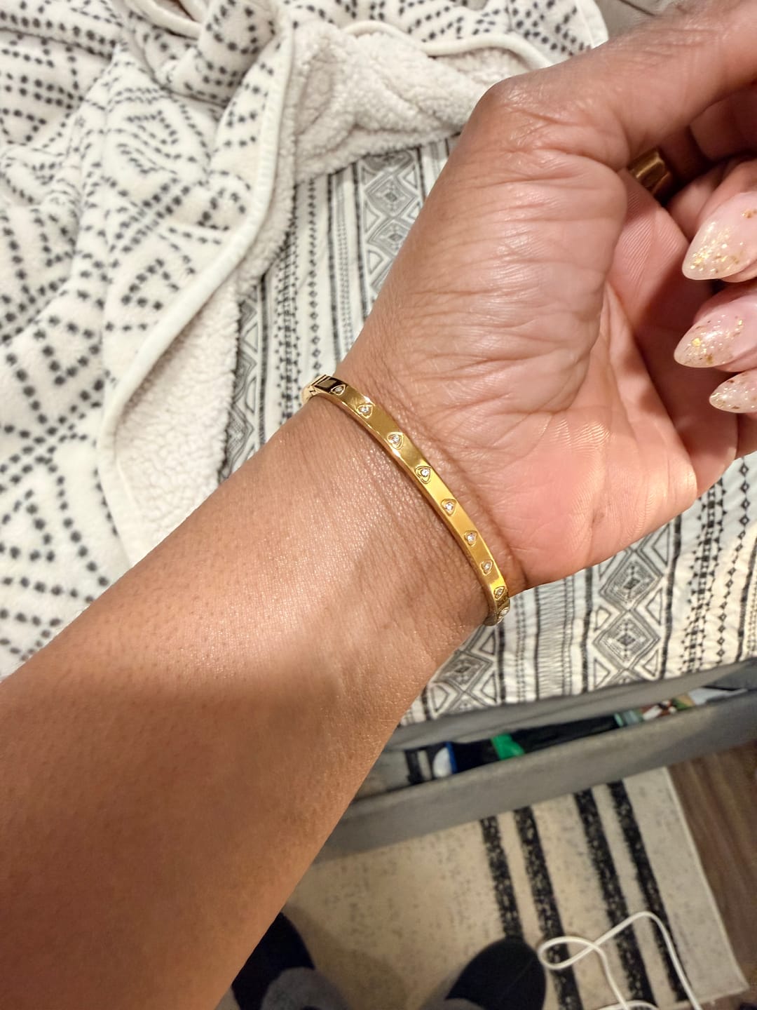 Customer photo review of Crystal Bangle Bracelet