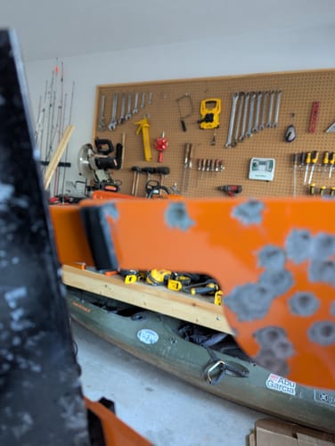 Customer photo review of 4" x 1/4" AR500 Steel Target Dueling Tree Stand