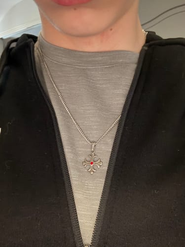 Customer photo review of Tudor Cross Pendant