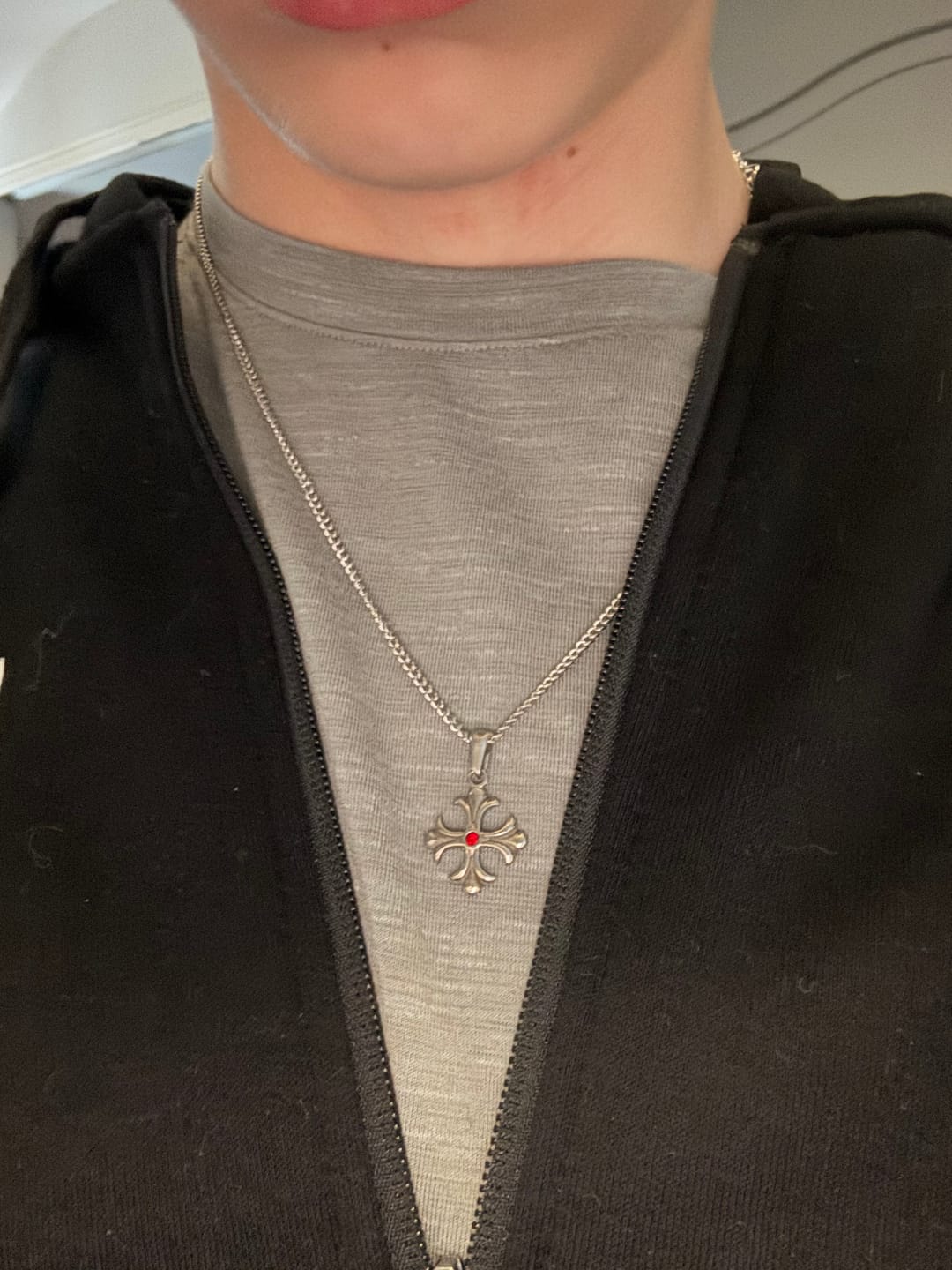Customer photo review of Tudor Cross Pendant