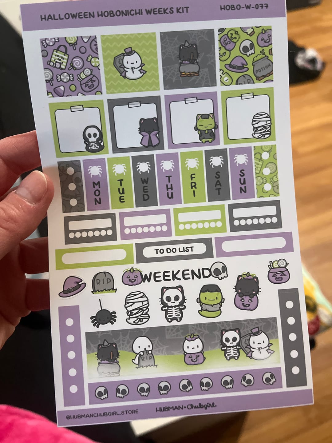Customer photo review of Spooky Halloween Theme Hobonichi Weeks Kit