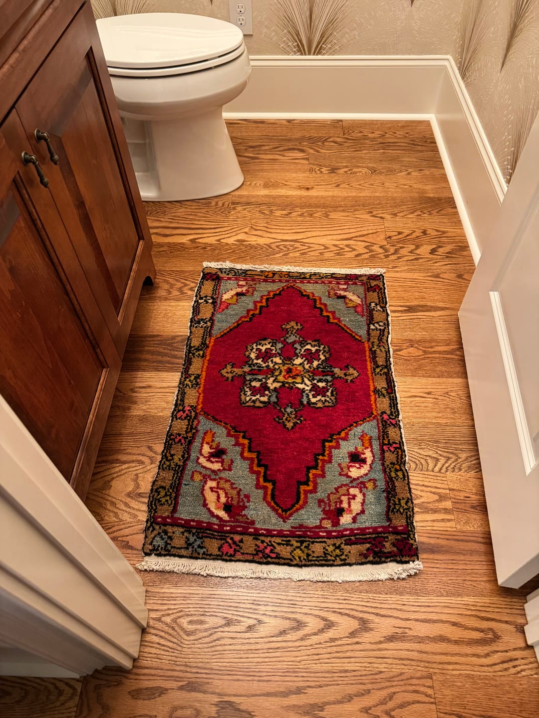 Customer photo review of Anatolian Yastik • Handmade Turkish Mini Rug (21"x34")