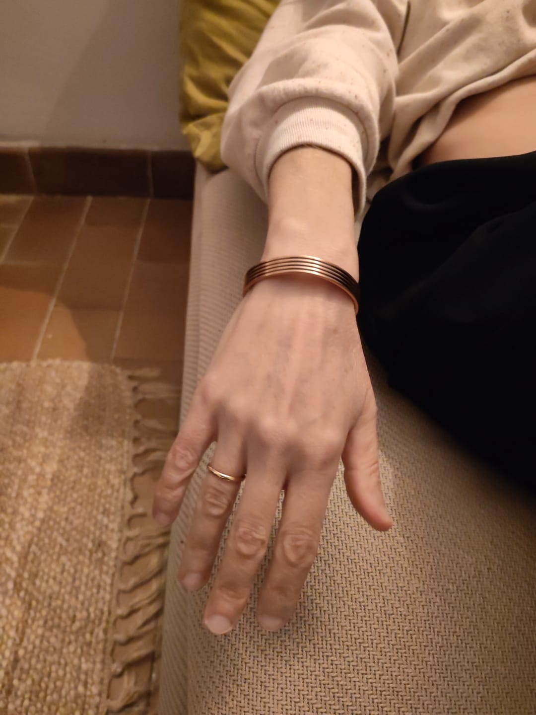 Customer photo review of Bracelet, anneau en cuivre de magnétothérapie avec aimants