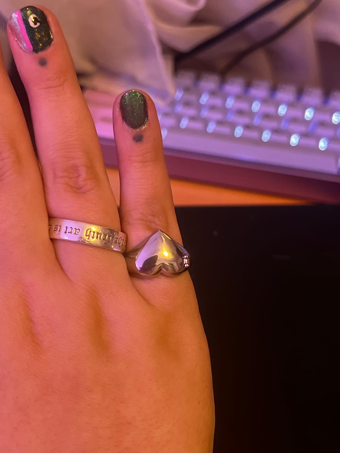 Customer photo review of LOCKET HEART RING