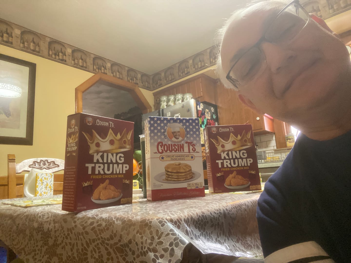 Customer photo review of Cousin T's Gourmet King Trump Pancake & Waffle Mix