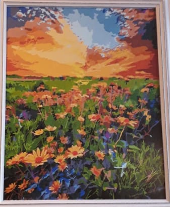 Customer photo review of Custom Landscape Paint By Numbers