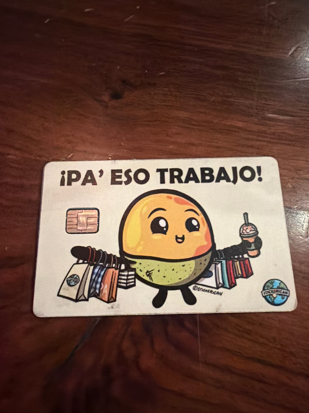 Customer photo review of Que Se Joda - Sticker para Tarjeta de Crédito