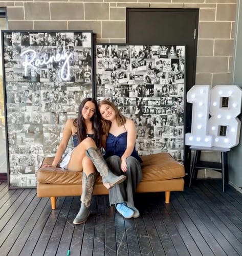 Customer photo review of Custom neon sign Rainey