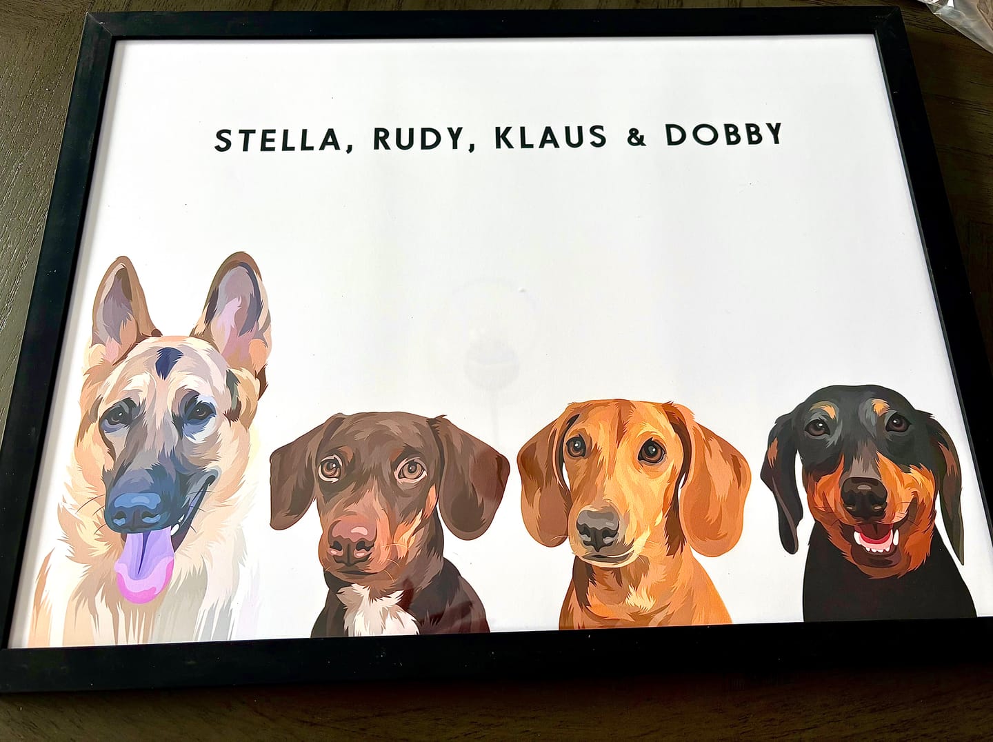 Customer photo review of Custom Four Pet Portrait