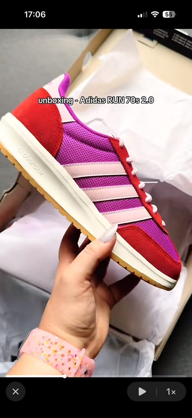 Customer photo review of Zapatillas Adidas Run 70S 2.0 Mujer Rojo