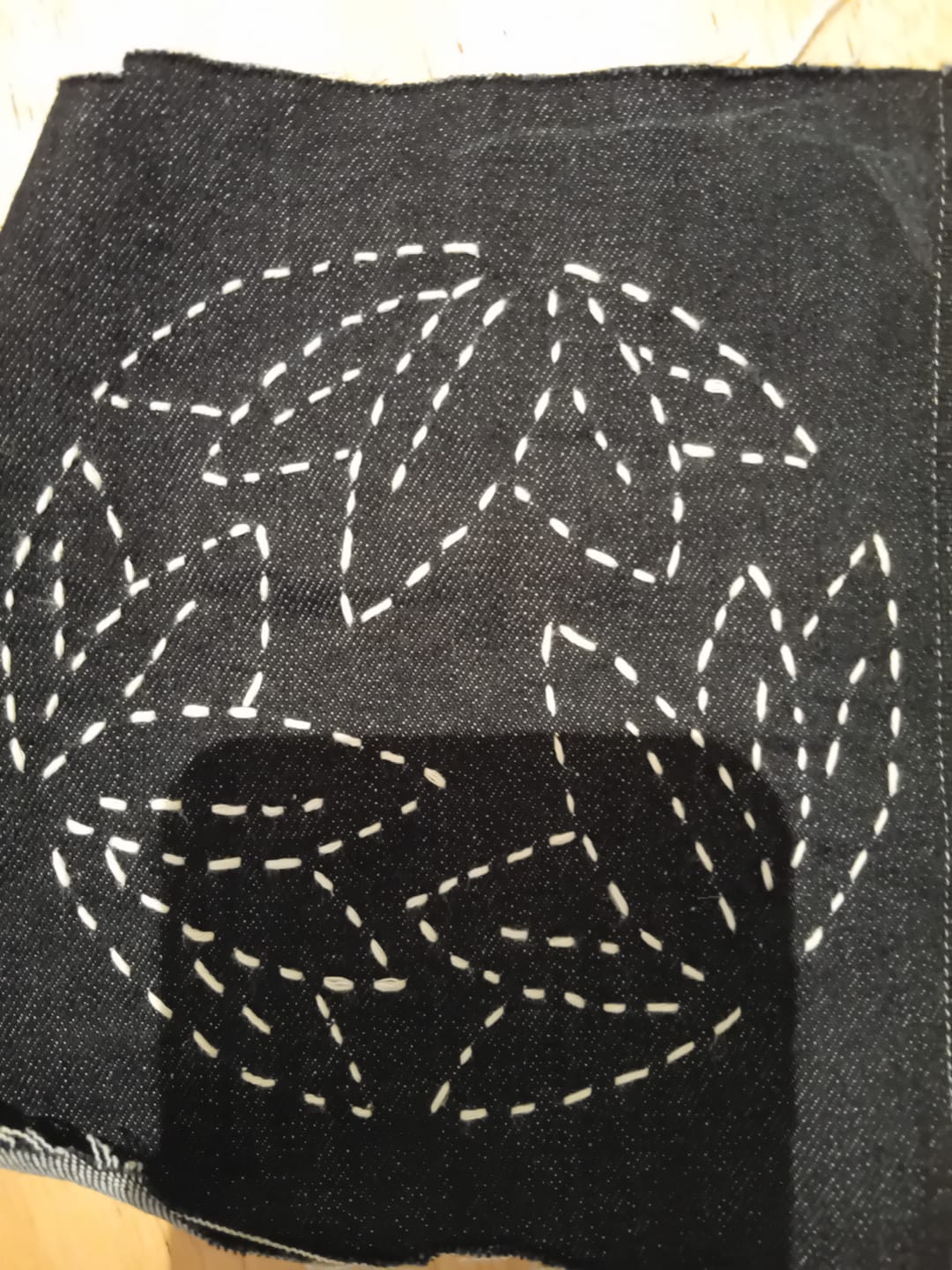 Customer photo review of 3 Metres 100% Cotton Denim Fabric- 55" (Washed Navy)