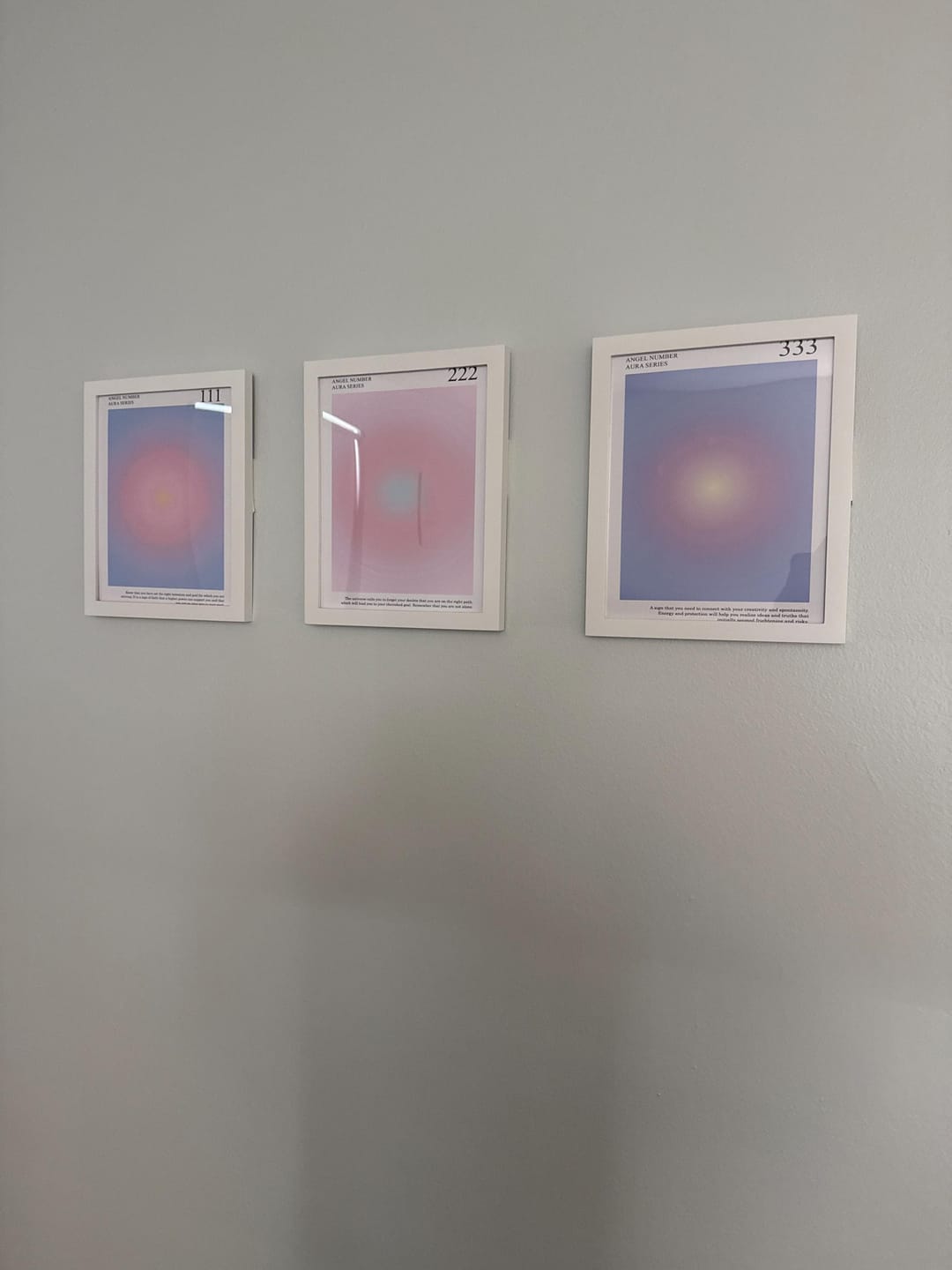 Customer photo review of Positive Affirmation Aura Set Of 3 Prints