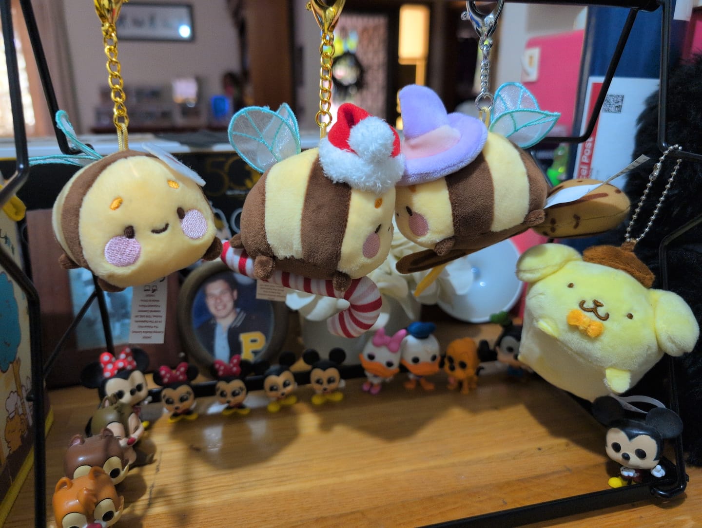 Customer photo review of Bumblebutt & The Pastel Witch Keychain | Kawaii Bee Witch Plush on Broom | Cute Halloween Keyring