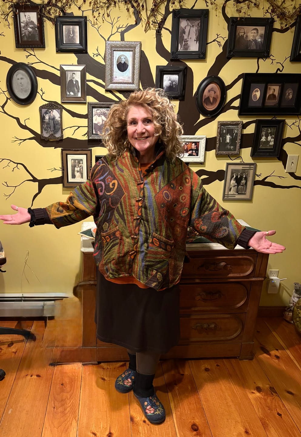 Customer photo review of Kimono Jacket ~ Autumn Abstract