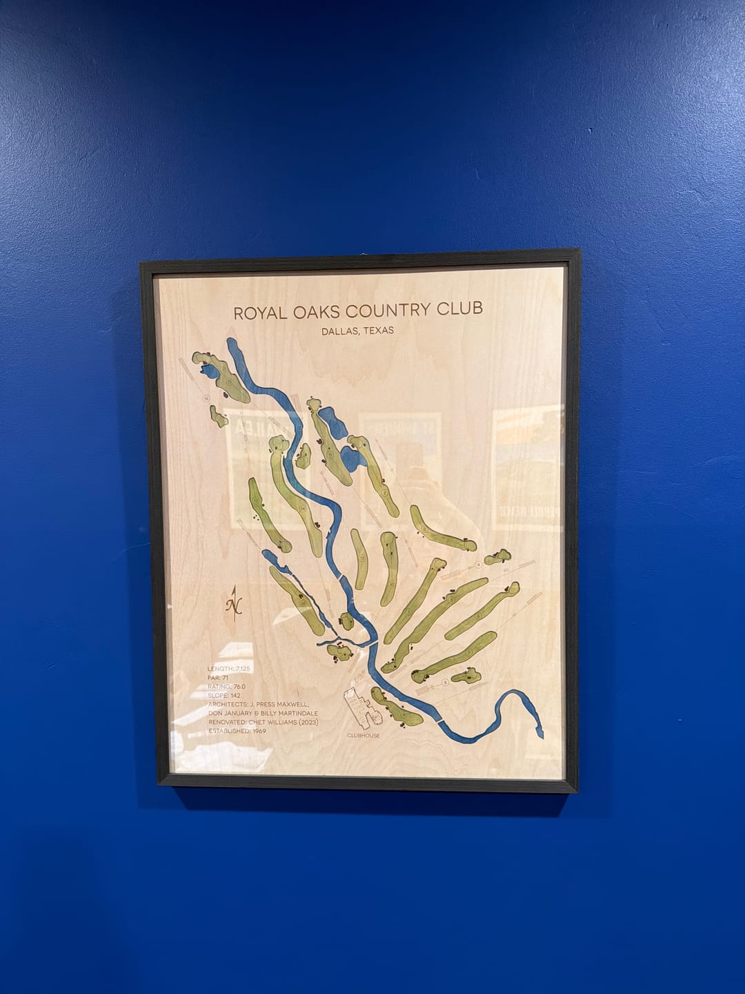 Customer photo review of Custom 3D Wood Golf Course Map