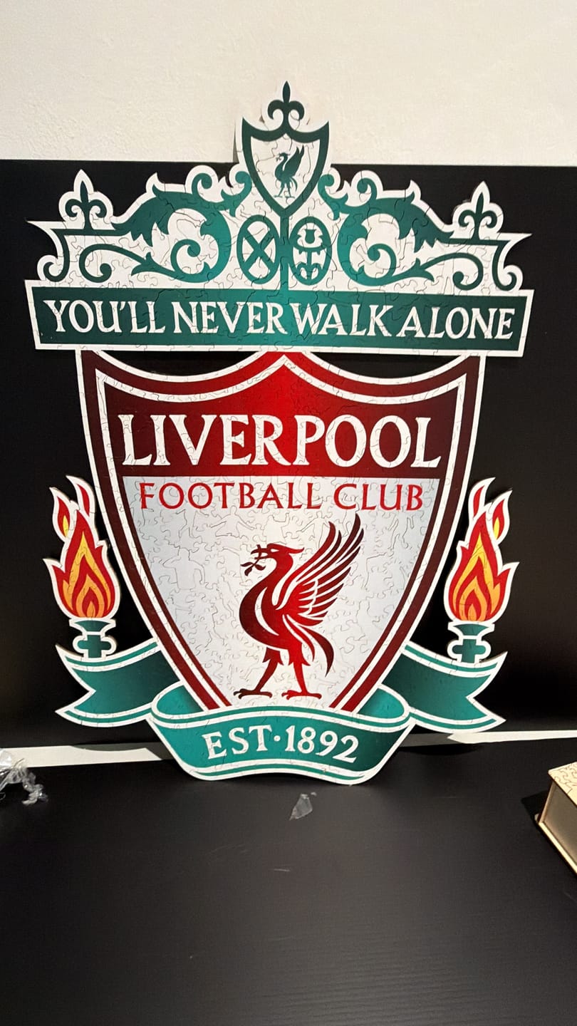 Customer photo review of Liverpool FC® Logo - Wooden Puzzle