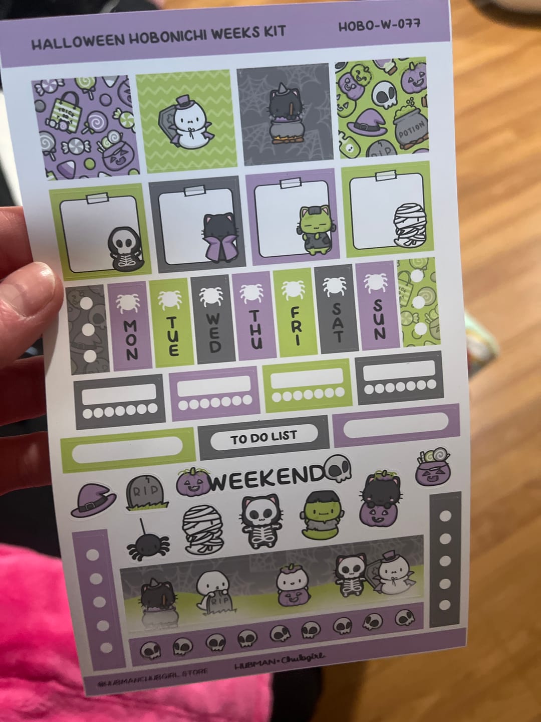 Customer photo review of Spooky Halloween Theme Hobonichi Weeks Kit