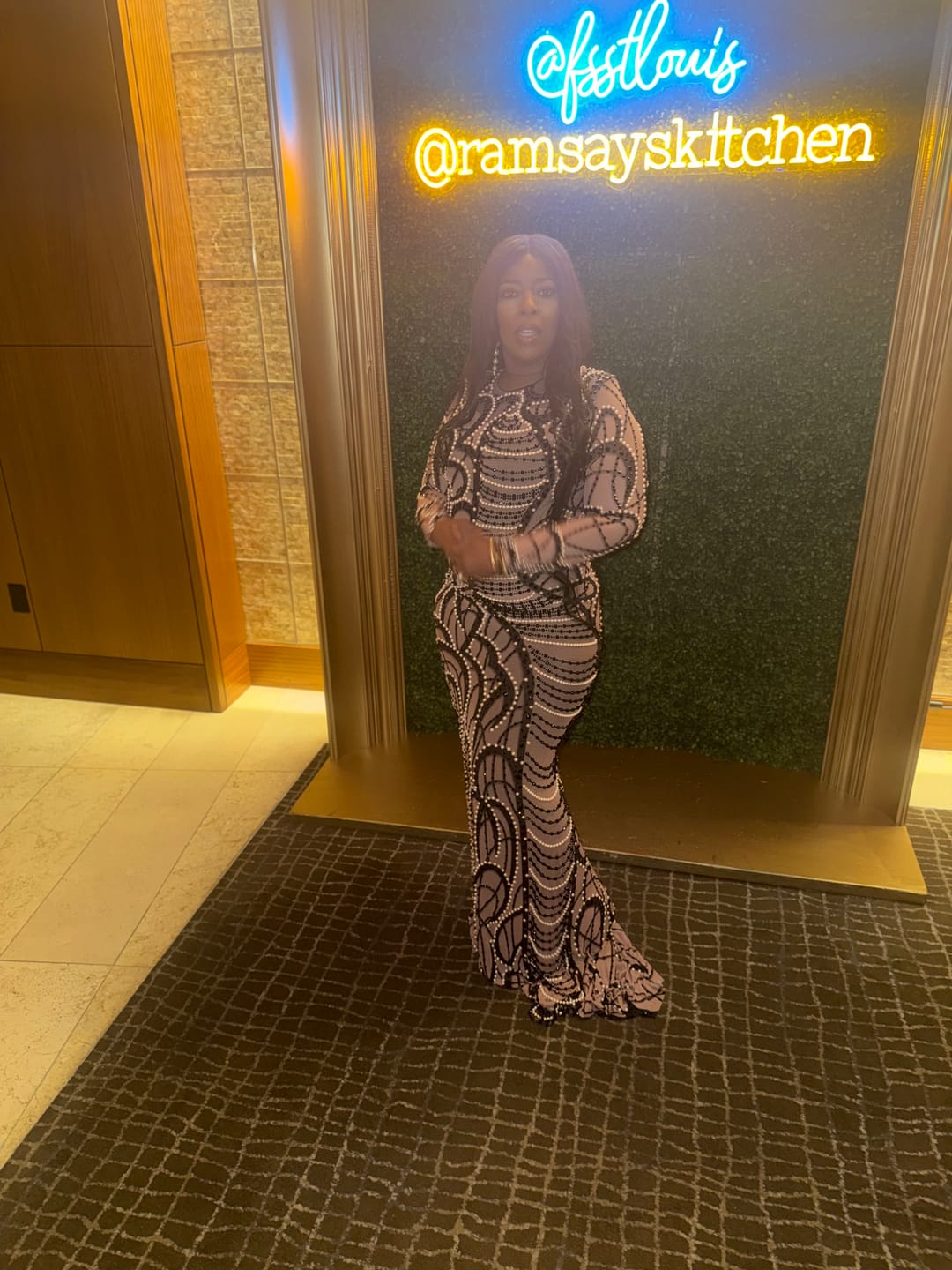 Customer photo review of Seductress Maxi Dress (Made to Order)