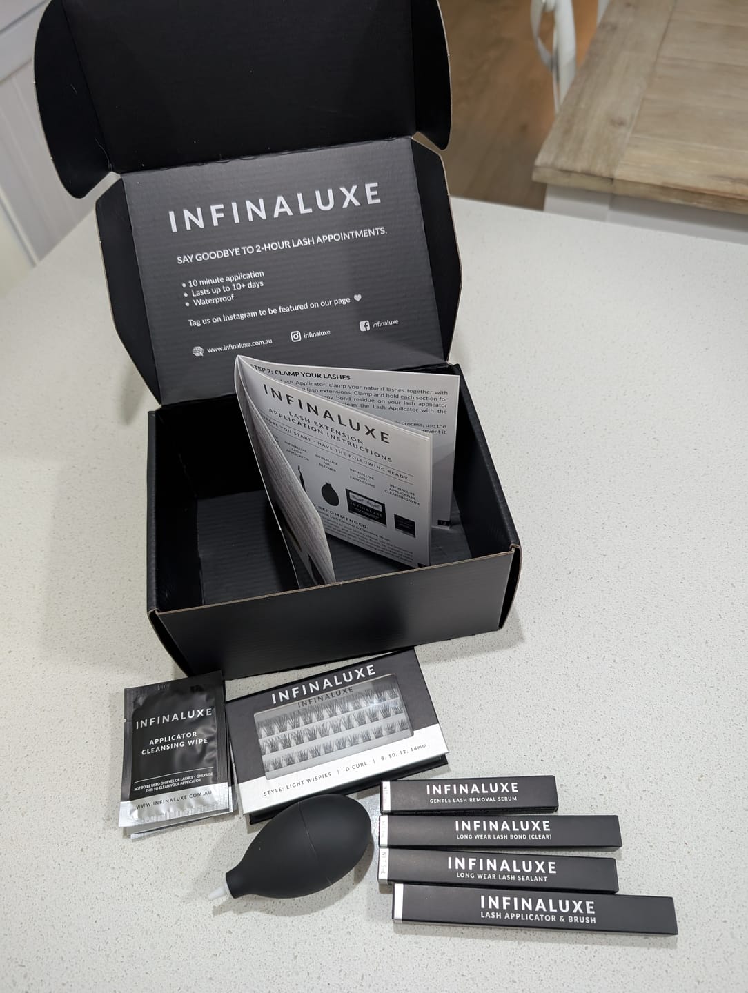 Customer photo review of Infinaluxe Customisable Lash Extensions (4 rows)