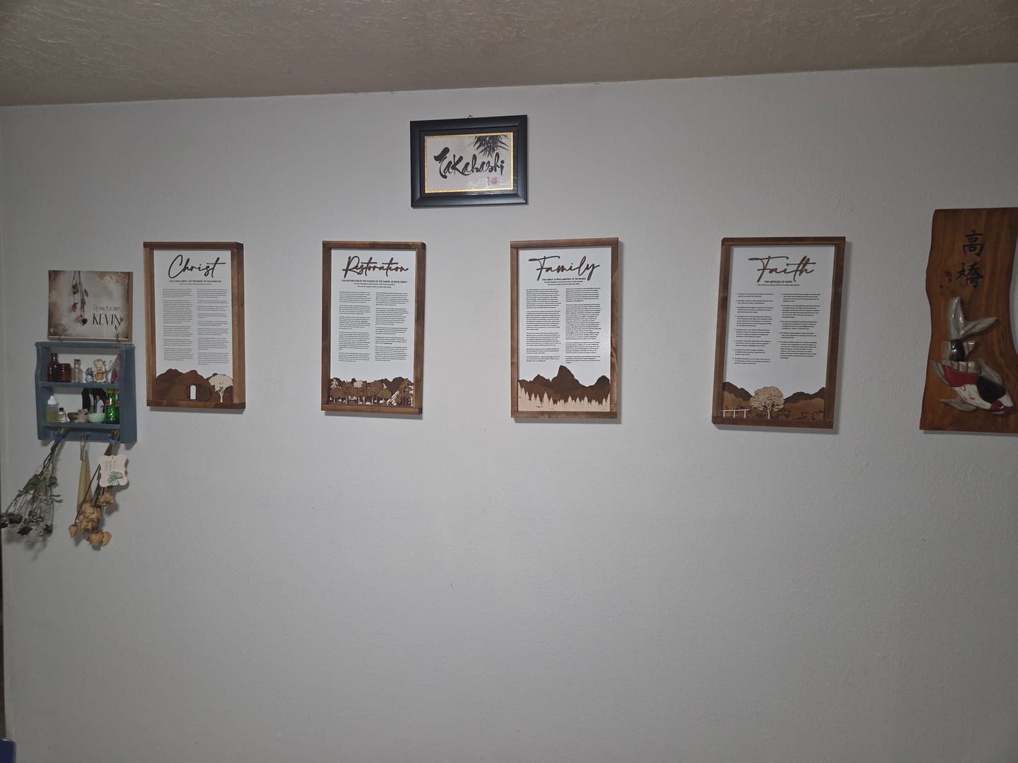 Customer photo review of 4-Piece Framed LDS Proclamation Signs With Beautiful Multi-layered Scenes