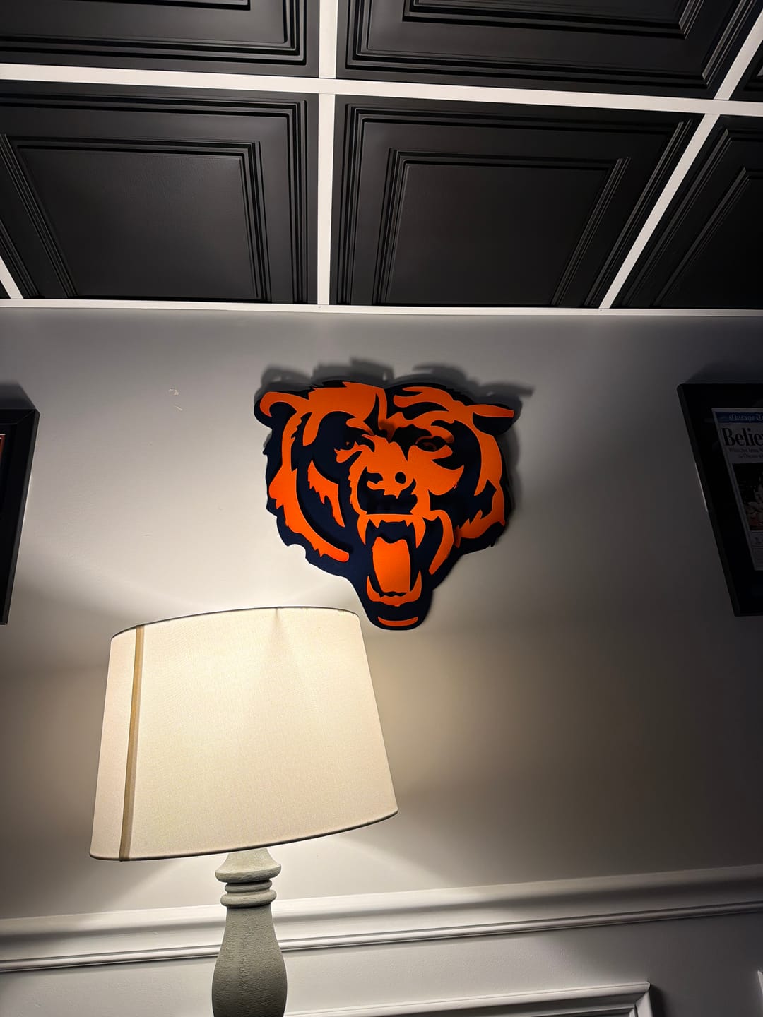 Customer photo review of Chicago Bears "Roaring Bear" 3D Vintage Metal Wall Art