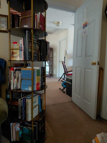 Customer photo review of Flycity 3-5 Tier Rotating Bookshelf With 360° Spinning Display