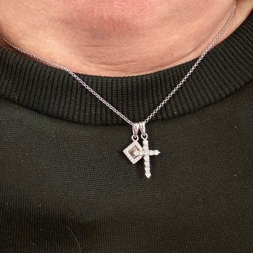 Customer photo review of The Sacred Cross Necklace
