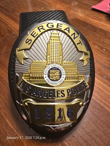 Customer photo review of LAPD Police Sergeant Los Angeles Police BADGE 1216 Replica Movie Props