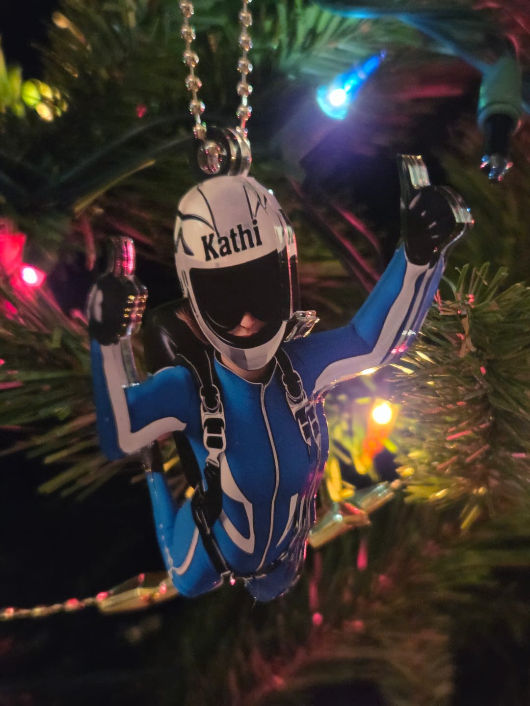 Customer photo review of Skydiving Girl Personalized Christmas Ornament, Gift For Extreme Sports Lover