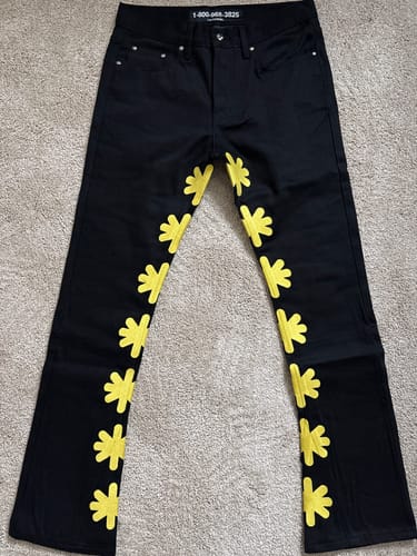 Customer photo review of Lost Shdws Denim Pant Black/Yellow