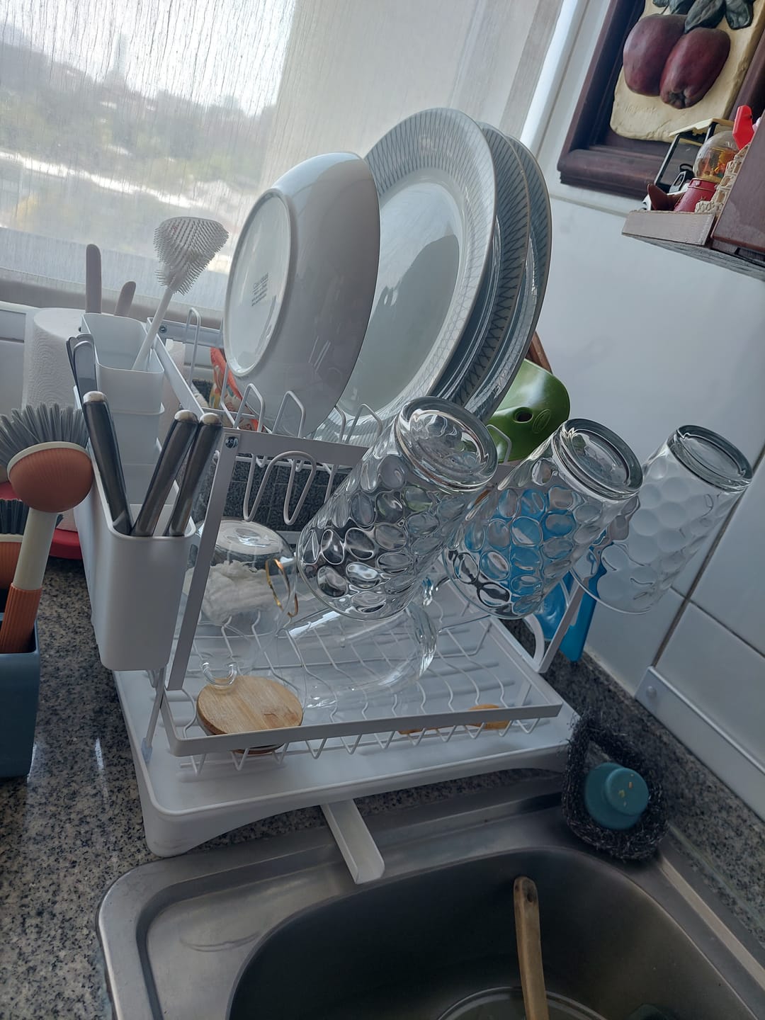 Customer photo review of Escurridor De Platos 2 Niveles Secaplatos Multifuncional